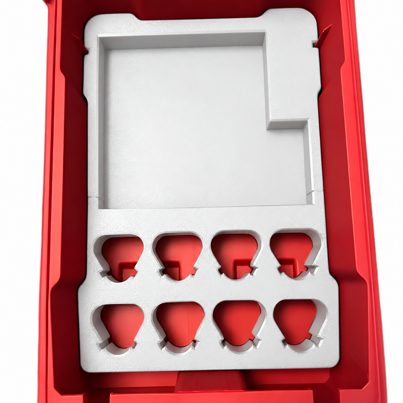 White colour variant — Milwaukee Packout M12/M18 Battery & Charger Insert