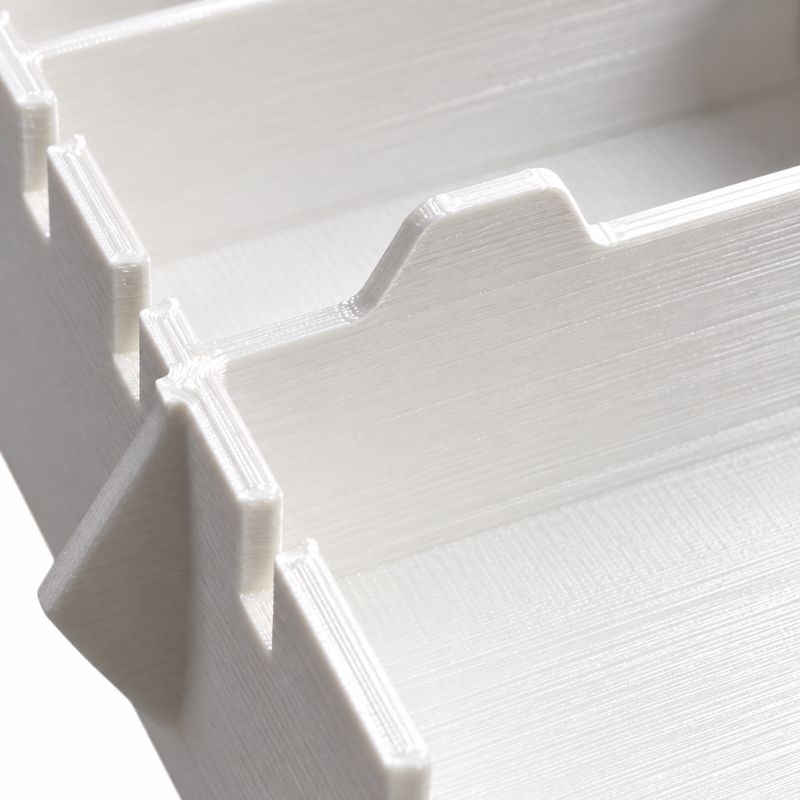 Colour Detail White colour variant — Milwaukee Packout Bin Insert — Customisable Layout for Low-Profile Organiser 48-22-8436
