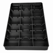 Nine Front Nine Back Black colour variant — Milwaukee Packout Bin Insert — Customisable Layout for Low-Profile Organiser 48-22-8436