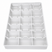 Nine Front Nine Back White colour variant — Milwaukee Packout Bin Insert — Customisable Layout for Low-Profile Organiser 48-22-8436