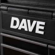 Colour Detail Graphite Black colour variant — Personalised Mini Tool Chest – Custom Name on Lid & Drawer | Gift for Dad
