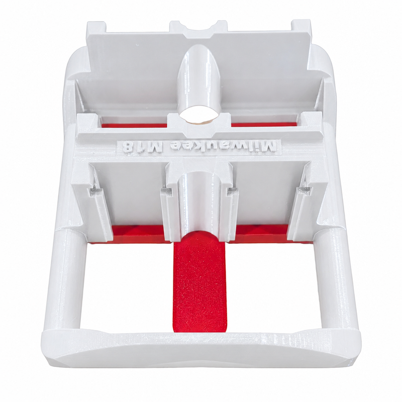White colour variant — Milwaukee Battery Carrier - Packout Ready for 6x M18 Batteries - Made in Aus