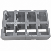 Gray colour variant — Milwaukee PACKOUT 8× M18 Battery Insert – Storage for 2-Drawer System