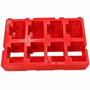 Red colour variant — Milwaukee PACKOUT 8× M18 Battery Insert – Storage for 2-Drawer System