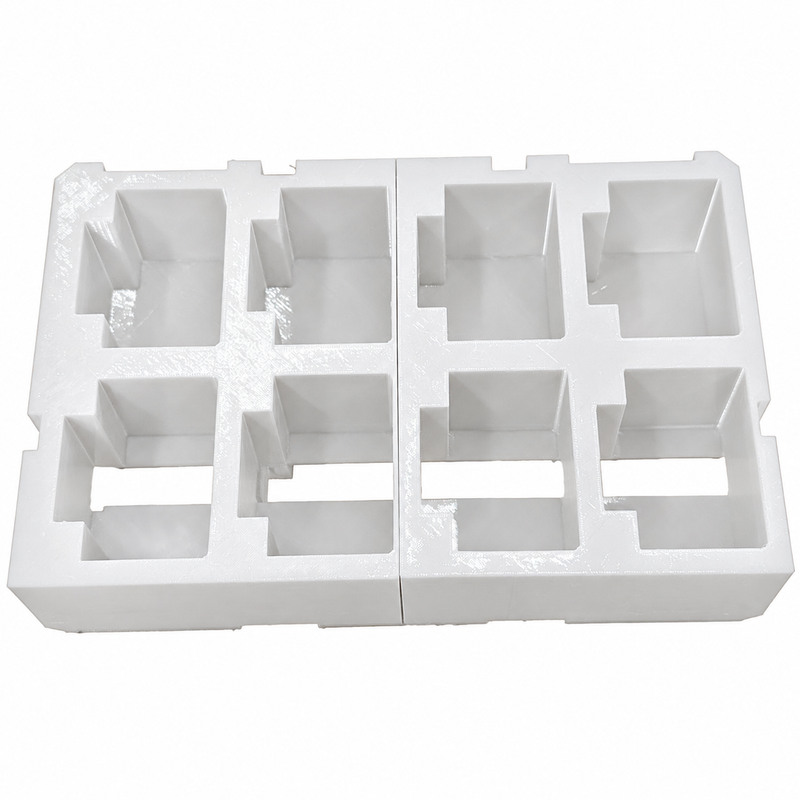 White colour variant — Milwaukee PACKOUT 8× M18 Battery Insert – Storage for 2-Drawer System