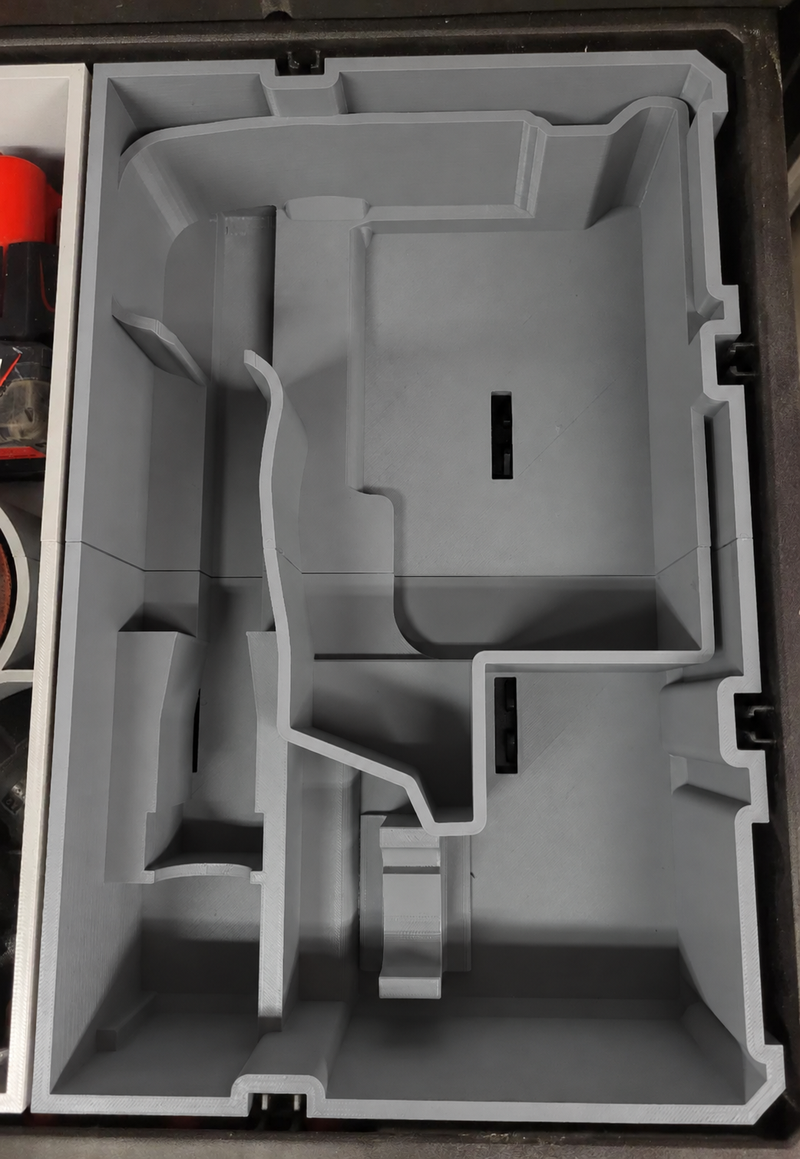 Gray colour variant — Milwaukee M12 FUEL Jigsaw Packout Drawer Insert – Organise Your Jigsaw & Accessories
