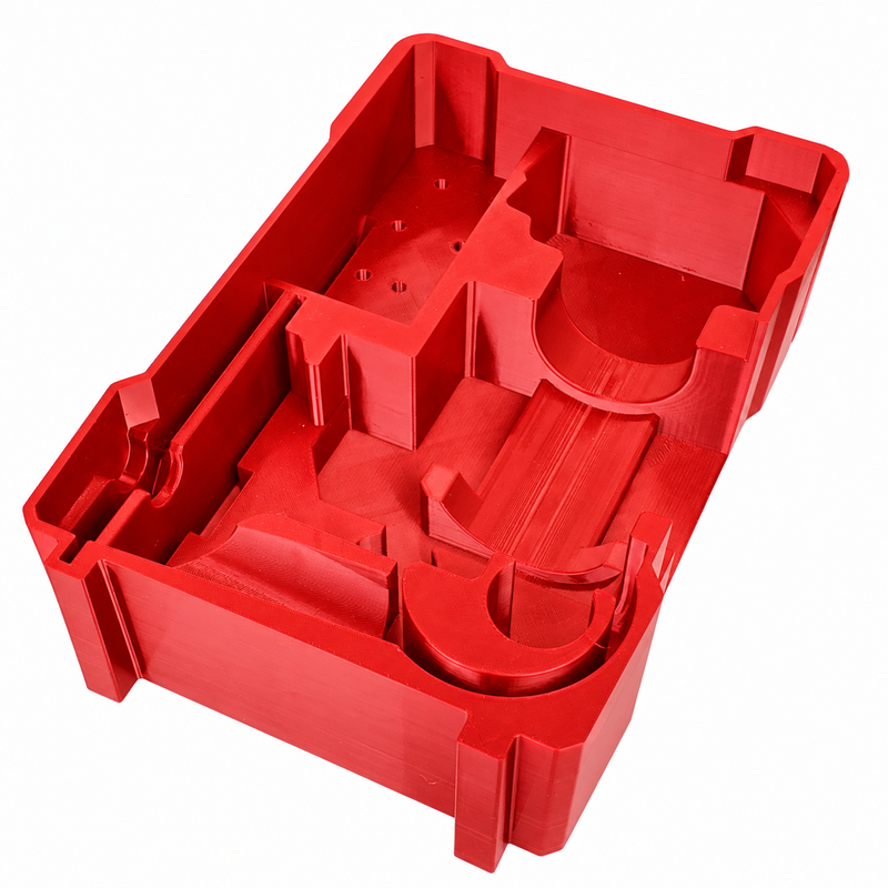 Red colour variant — Milwaukee Packout Insert for Makita Router (40V XGT & 18V) 48-22-8435 Organiser
