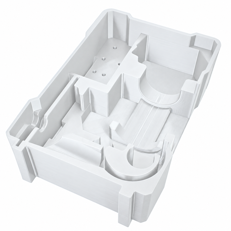 White colour variant — Milwaukee Packout Insert for Makita Router (40V XGT & 18V) 48-22-8435 Organiser