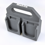 4-slot Gray colour variant — Makita 18V Battery Caddy — 4-Slot or 6-Slot Freestanding Storage Holder - Australian Made