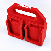 4-slot Red colour variant — Makita 18V Battery Caddy — 4-Slot or 6-Slot Freestanding Storage Holder - Australian Made