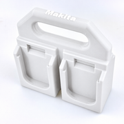 4-slot White colour variant — Makita 18V Battery Caddy — 4-Slot or 6-Slot Freestanding Storage Holder - Australian Made