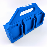 6-slot Blue colour variant — Makita 18V Battery Caddy — 4-Slot or 6-Slot Freestanding Storage Holder - Australian Made