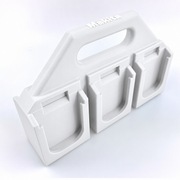 6-slot White colour variant — Makita 18V Battery Caddy — 4-Slot or 6-Slot Freestanding Storage Holder - Australian Made