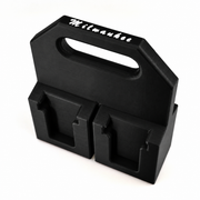 4-slot Black colour variant — Milwaukee M18 Battery Caddy – 4 or 6 Slot Holder | Australian Made PETG