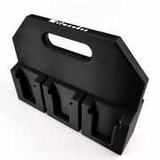 6-slot Black colour variant — Milwaukee M18 Battery Caddy – 4 or 6 Slot Holder | Australian Made PETG