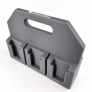 6-slot Gray colour variant — Milwaukee M18 Battery Caddy – 4 or 6 Slot Holder | Australian Made PETG
