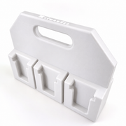 6-slot White colour variant — Milwaukee M18 Battery Caddy – 4 or 6 Slot Holder | Australian Made PETG