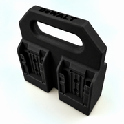 4-slot Black colour variant — DeWALT 20V / 20V Max Battery Caddy – 4 or 6 Slot Heavy-Duty Holder | Australian Made