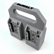4-slot Gray colour variant — DeWALT 20V / 20V Max Battery Caddy – 4 or 6 Slot Heavy-Duty Holder | Australian Made