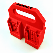 4-slot Red colour variant — DeWALT 20V / 20V Max Battery Caddy – 4 or 6 Slot Heavy-Duty Holder | Australian Made
