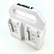 4-slot White colour variant — DeWALT 20V / 20V Max Battery Caddy – 4 or 6 Slot Heavy-Duty Holder | Australian Made