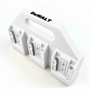 6-slot White colour variant — DeWALT 20V / 20V Max Battery Caddy – 4 or 6 Slot Heavy-Duty Holder | Australian Made