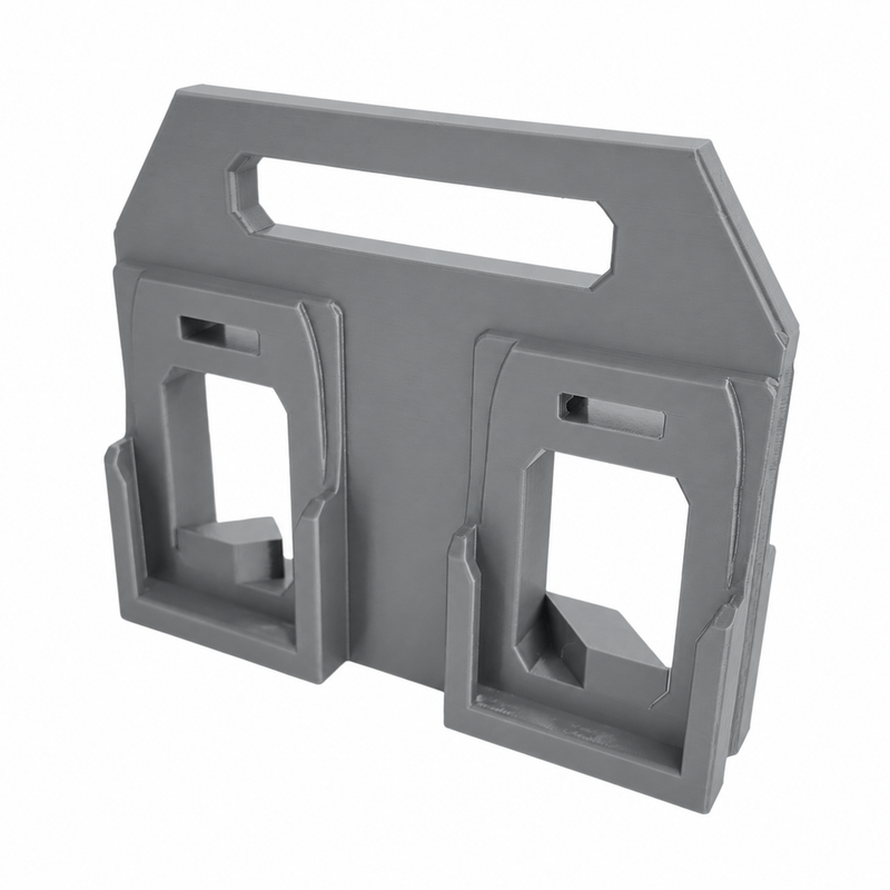 4 slot Gray colour variant — AEG 18V Battery Caddy — 4-Slot or 6-Slot Portable Carry Holder (PETG, Australian Made)