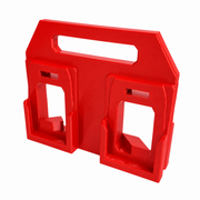 4 slot Red colour variant — AEG 18V Battery Caddy — 4-Slot or 6-Slot Portable Carry Holder (PETG, Australian Made)