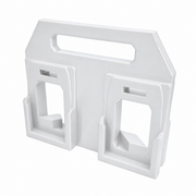 4 slot White colour variant — AEG 18V Battery Caddy — 4-Slot or 6-Slot Portable Carry Holder (PETG, Australian Made)