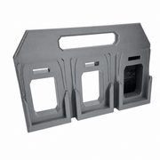 6 slot Gray colour variant — AEG 18V Battery Caddy — 4-Slot or 6-Slot Portable Carry Holder (PETG, Australian Made)