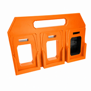 6 slot Orange colour variant — AEG 18V Battery Caddy — 4-Slot or 6-Slot Portable Carry Holder (PETG, Australian Made)