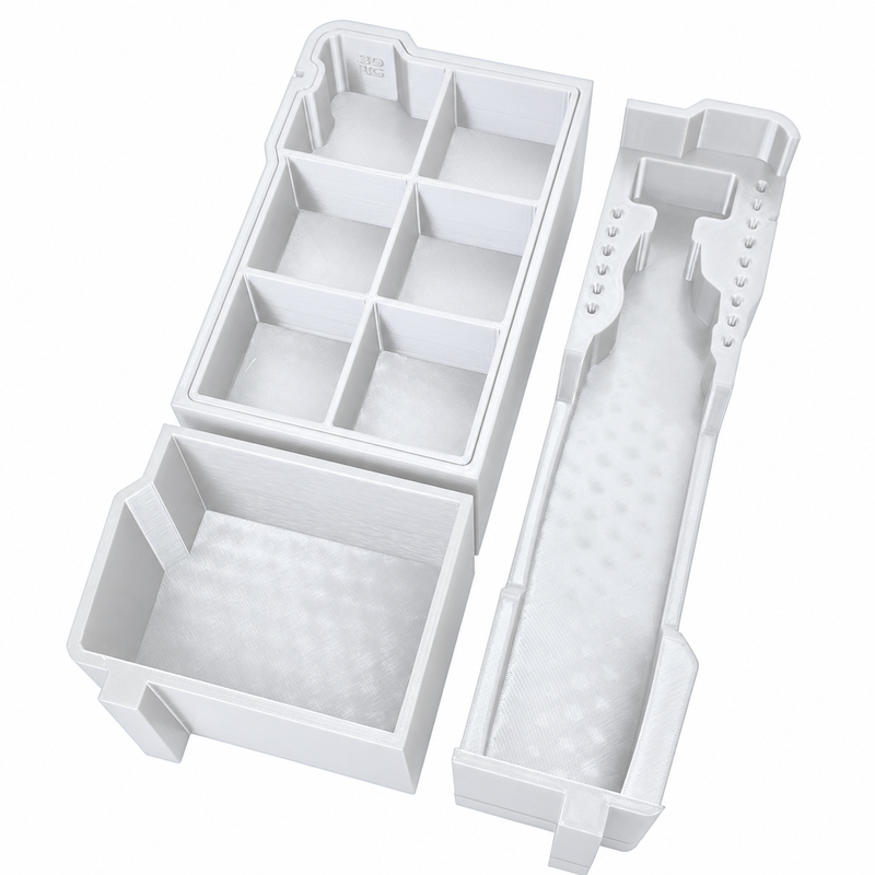 Option1 White colour variant — Milwaukee M12 Rotary Tool Packout Insert – Fit for Model 2525-20 |Compact Organiser 48-22-8435