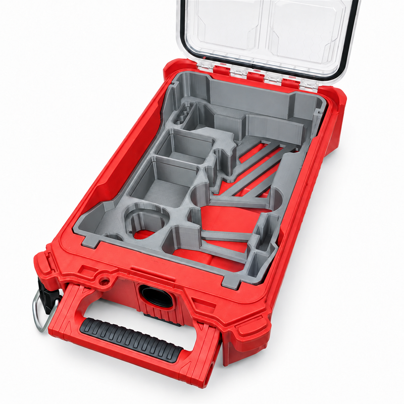 Gray colour variant — Milwaukee M12 FUEL Angle Grinder Packout Insert – Fits Compact Organiser 4822-8435
