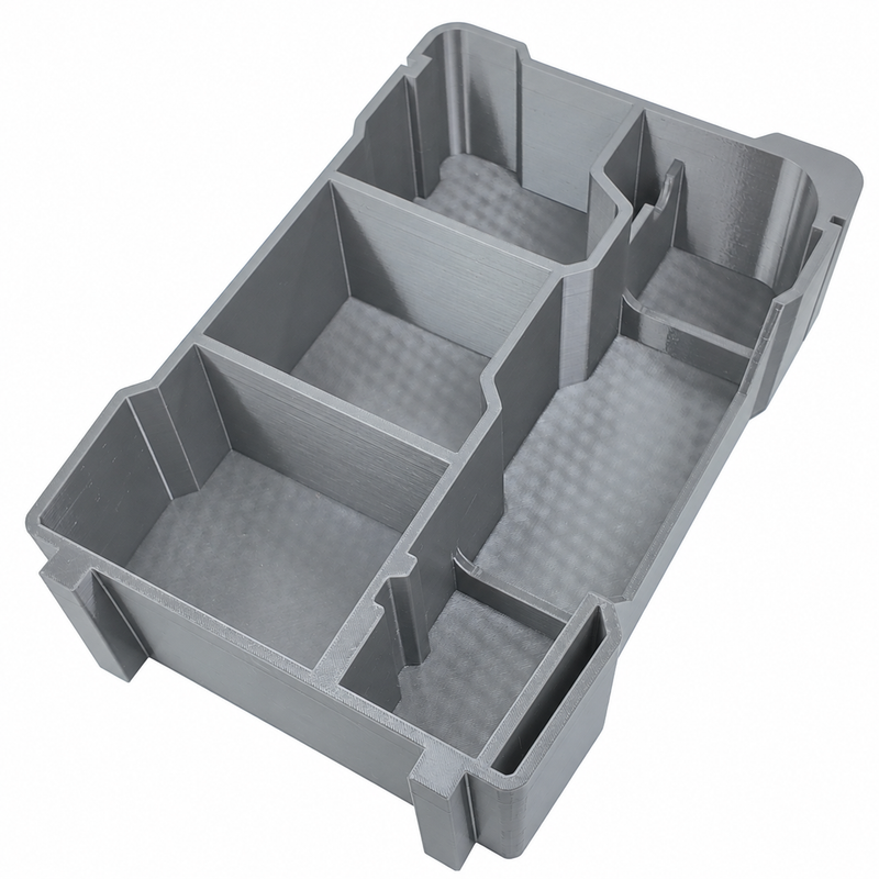 Gray colour variant — Milwaukee M12 MultiTool Packout Insert | Fits 48-22-8435 Compact Organiser