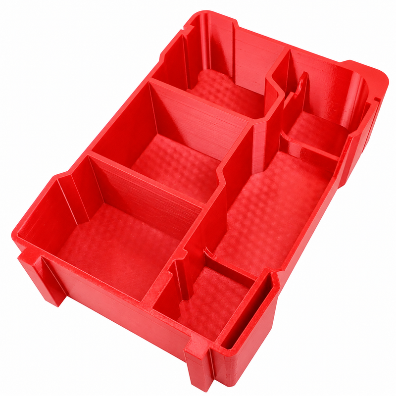 Red colour variant — Milwaukee M12 MultiTool Packout Insert | Fits 48-22-8435 Compact Organiser