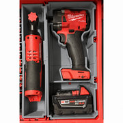 Both Gray colour variant — Milwaukee M18 Impact Wrench Packout Insert - Optional Slim Organiser for M12 FUEL Ratchet