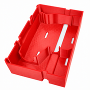 Red colour variant — Milwaukee M12 FUEL SDS-Plus Packout Insert – Reversible ½-Drawer Organiser