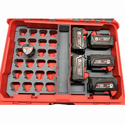 Gray colour variant — Milwaukee M18 & M12 Battery Holder Packout Insert – Stores 25 Batteries