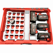 White colour variant — Milwaukee M18 & M12 Battery Holder Packout Insert – Stores 25 Batteries