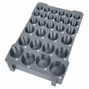 Gray colour variant — Milwaukee Mechanics Packout Tray – Metric 29-Piece Deep-Socket Holder Fits Milwaukee Packout Compact Organiser (48-22-8435)