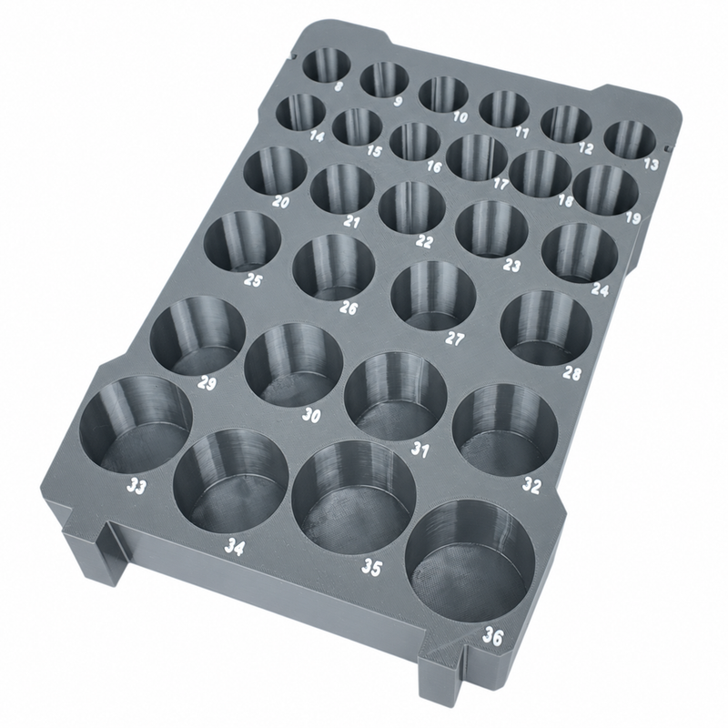 Gray colour variant — Milwaukee Mechanics Packout Tray – Metric 29-Piece Deep-Socket Holder Fits Milwaukee Packout Compact Organiser (48-22-8435)