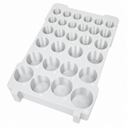 White colour variant — Milwaukee Mechanics Packout Tray – Metric 29-Piece Deep-Socket Holder Fits Milwaukee Packout Compact Organiser (48-22-8435)