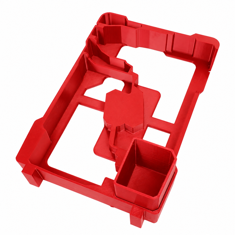 Red colour variant — Milwaukee Packout Insert — M18 FUEL Gen 4 Hammer Drill & Impact Driver (2904-20 + 2953-20, Fits 48-22-8435)