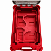 Red colour variant — Milwaukee Packout Insert – Gen 3 M18 FUEL Impact Driver + 2-Battery Holder