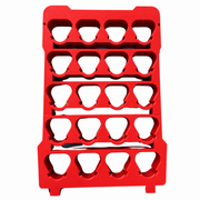 Red colour variant — Milwaukee M12 Battery Packout Insert – 20-Slot Power Hub Fits 48-22-8435