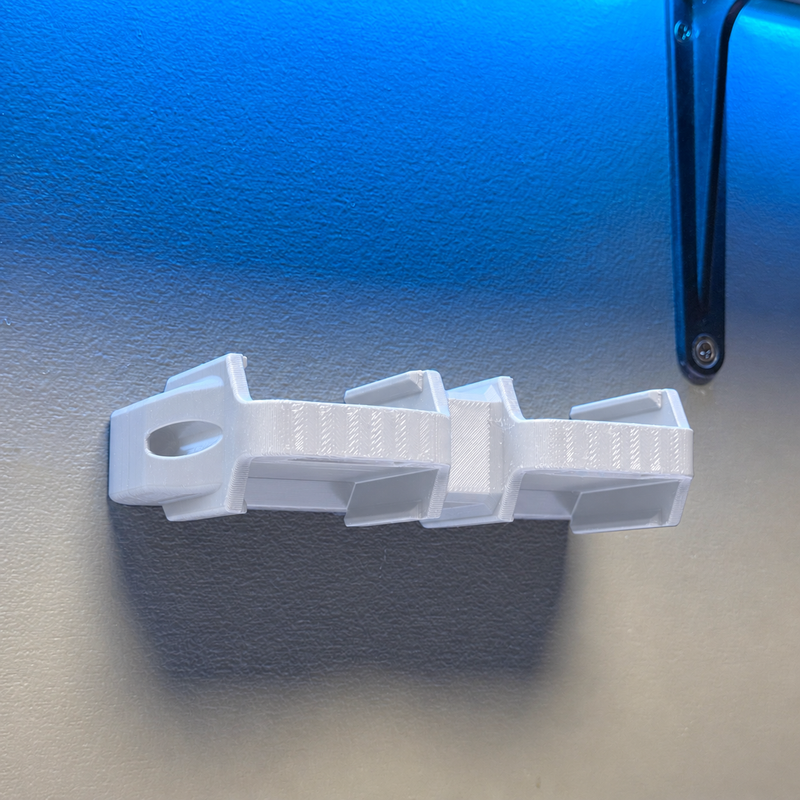 4 slot White colour variant — Battery Wall Holder for Makita 18V – 4 or 6 Slot Storage Rack