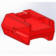 Red colour variant — Milwaukee 18V Dual Battery Holder  – Wall Mounted Battery Storage