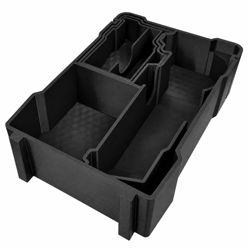 Black colour variant — Milwaukee M12 FUEL Multitool Packout Insert – Fits 48-22-8435 Compact Organiser