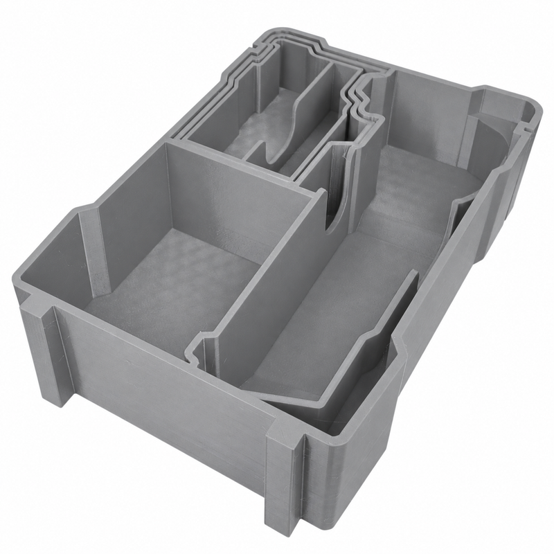 Gray colour variant — Milwaukee M12 FUEL Multitool Packout Insert – Fits 48-22-8435 Compact Organiser