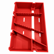 Left Red colour variant — Milwaukee Packout Drawer Spanner/Wrench Organiser – Left or Right Side Fitment